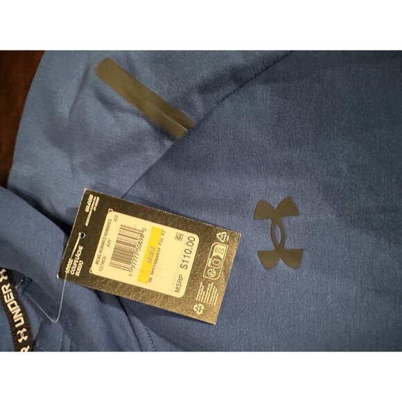 Under Armour Unstoppable Zip Hoody Men’s Size Medium Cotton Blend New B1073 Blue - Picture 2 of 6